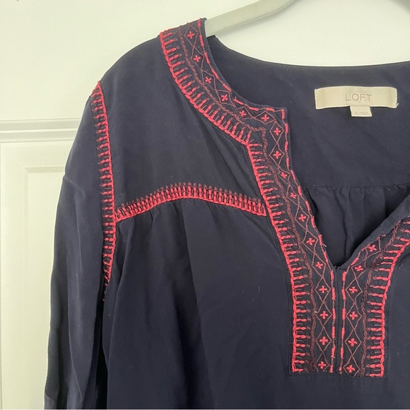 LOFT | Navy Blouse - Picture 2 of 3